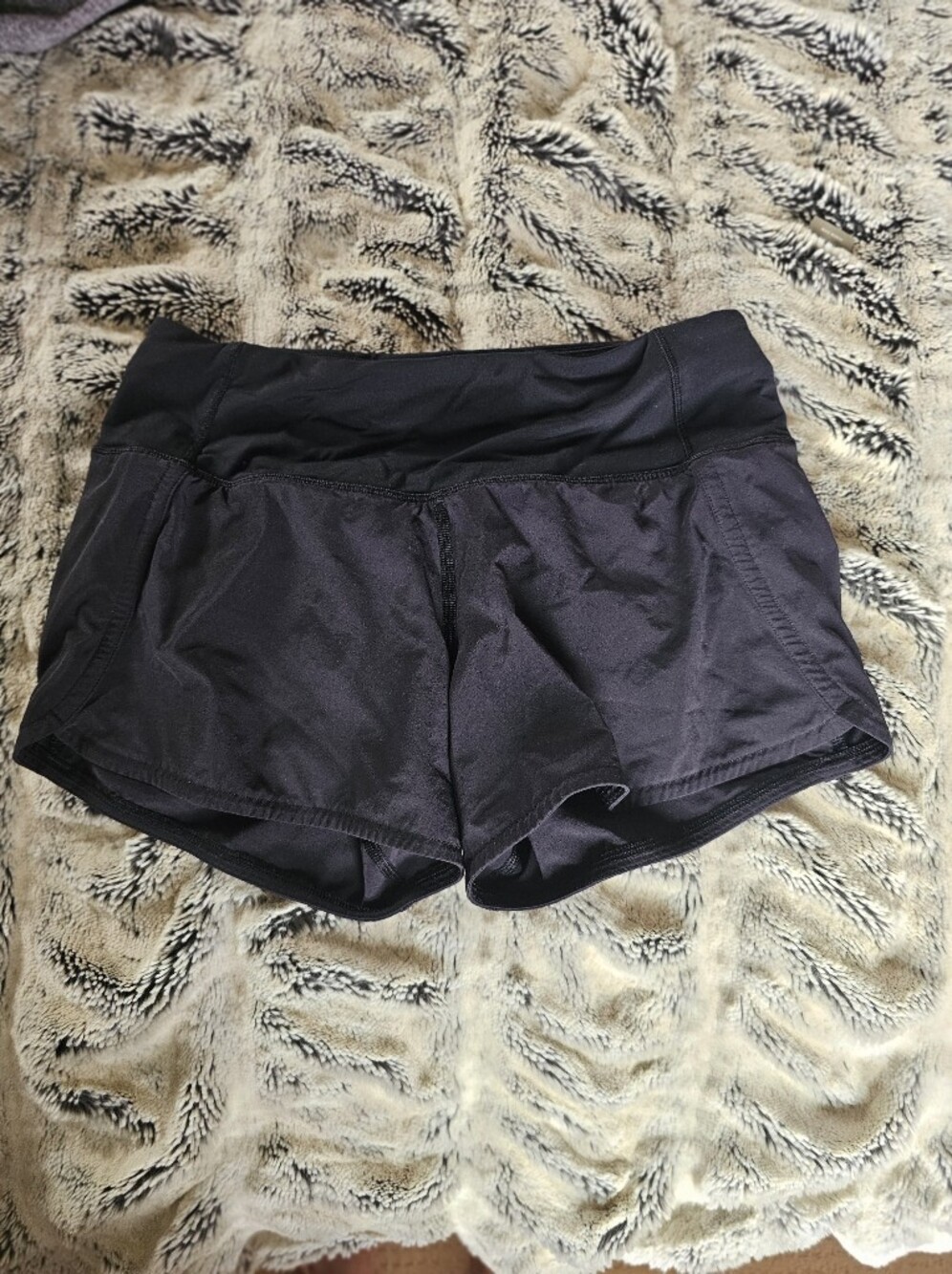 Black Athletic Lined Shorts